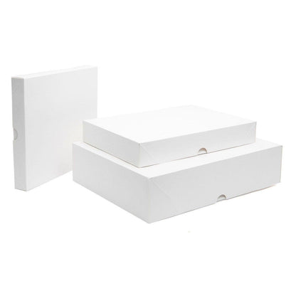 Premium Shirt Packaging Boxes 350g White Cardboard 2Sizes Easy Storage Flat Pack - 25pcs-11*8.5*1.5inch V528-SHIRT-BOX-25PCS-11-85-15-172270