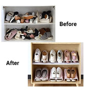 5pcs Double Layer Shoe Rack Simple Storage Organizer Space Saving Shoe Holder - Pink V528-SHOE-5PCS-PINK-373869
