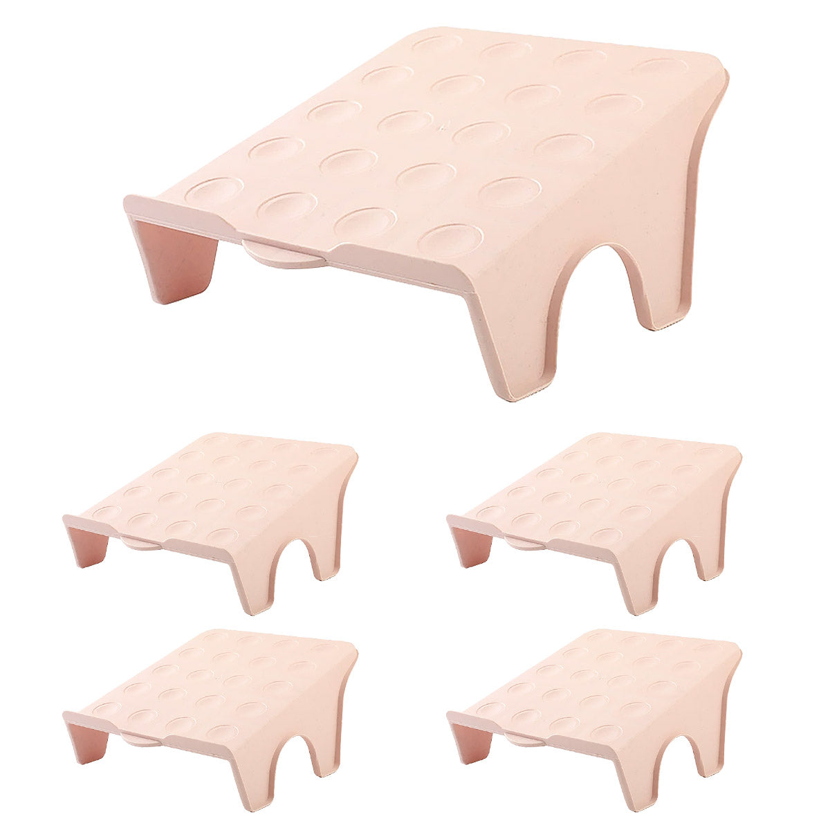 5pcs Double Layer Shoe Rack Simple Storage Organizer Space Saving Shoe Holder - Pink V528-SHOE-5PCS-PINK-373869
