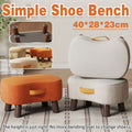 Small Stool for Home Simple Shoe Changing Low Seat Stool Wooden Household Use - Orange V528-SHOE-BENCH-ORANGE-AD-461900