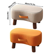 Small Stool for Home Simple Shoe Changing Low Seat Stool Wooden Household Use - Orange V528-SHOE-BENCH-ORANGE-AD-461900