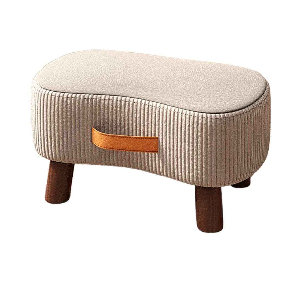 Small Stool for Home Simple Shoe Changing Low Seat Stool Wooden Household Use - Orange V528-SHOE-BENCH-ORANGE-AD-461900