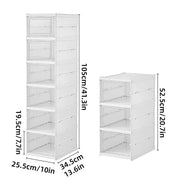 Easy Assemble Shoe Box Foldable Rack 3/6 Layers Storage Transparent Drawers - 3-Tier V528-SHOE-RACK-3-961836