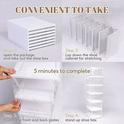 Easy Assemble Shoe Box Foldable Rack 3/6 Layers Storage Transparent Drawers - 3-Tier V528-SHOE-RACK-3-961836