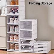 Easy Assemble Shoe Box Foldable Rack 3/6 Layers Storage Transparent Drawers - 3-Tier V528-SHOE-RACK-3-961836