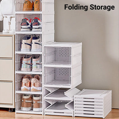 Easy Assemble Shoe Box Foldable Rack 3/6 Layers Storage Transparent Drawers - 3-Tier V528-SHOE-RACK-3-961836