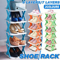 6/7 Tier Shoe Rack Space Saving Small Shoe Cabinet Storage Shelf Organizer - Orange-7 Layer V528-SHOE-RACK-7-ORANGE-163074