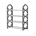 Four Layer Shoe Rack Storage Organizer Multi Tier Shoe Shelf for Entryway Closet - Black V528-SHOE-RACK-BLACK-393885