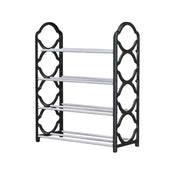 Four Layer Shoe Rack Storage Organizer Multi Tier Shoe Shelf for Entryway Closet - Black V528-SHOE-RACK-BLACK-393885