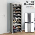 10 Tier Black Shoe Rack Dustproof Organiser Shoe Storage Cabinet for Home Use V528-SHOE-RACK-GREY-415815