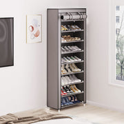 10 Tier Black Shoe Rack Dustproof Organiser Shoe Storage Cabinet for Home Use V528-SHOE-RACK-GREY-415815