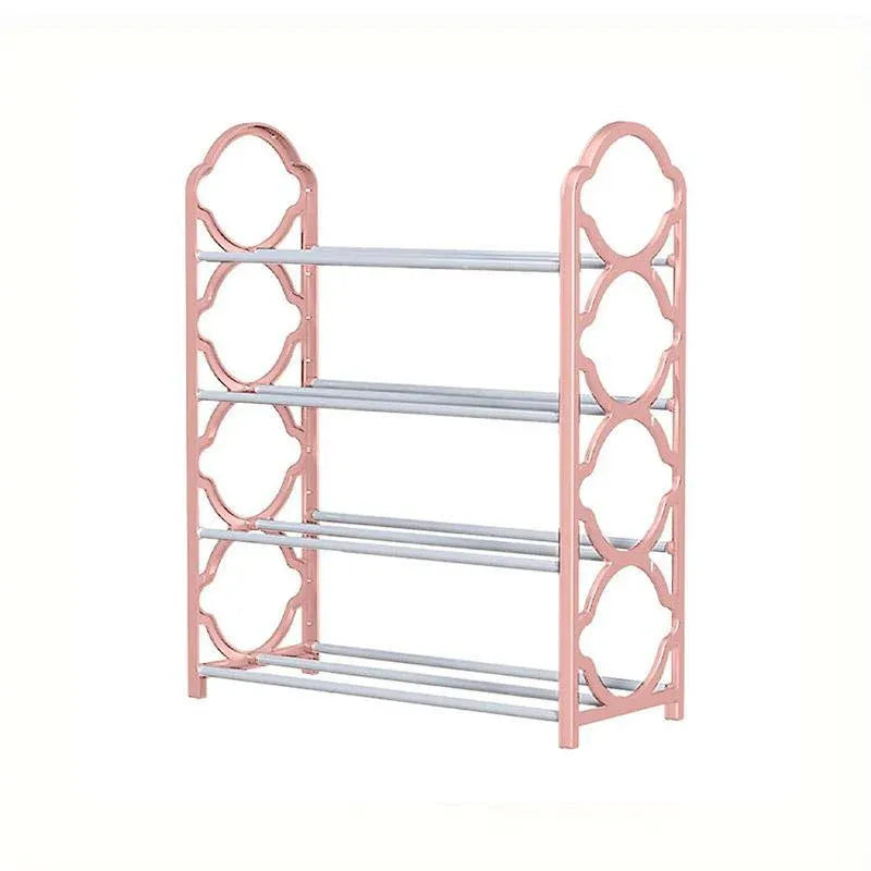 Four Layer Shoe Rack Storage Organizer Multi Tier Shoe Shelf for Entryway Closet - Pink V528-SHOE-RACK-PINK-946769