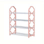Four Layer Shoe Rack Storage Organizer Multi Tier Shoe Shelf for Entryway Closet - Pink V528-SHOE-RACK-PINK-946769