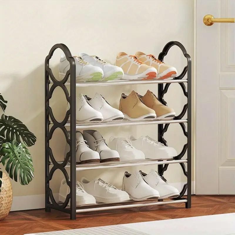 Four Layer Shoe Rack Storage Organizer Multi Tier Shoe Shelf for Entryway Closet - Pink V528-SHOE-RACK-PINK-946769