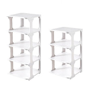 4/5Tier Shoe Rack Organizer Shelf Space Saving Storage Stand For Entryway Home - 4-Tier V528-SHOE-RACK-WHITE-4-101074