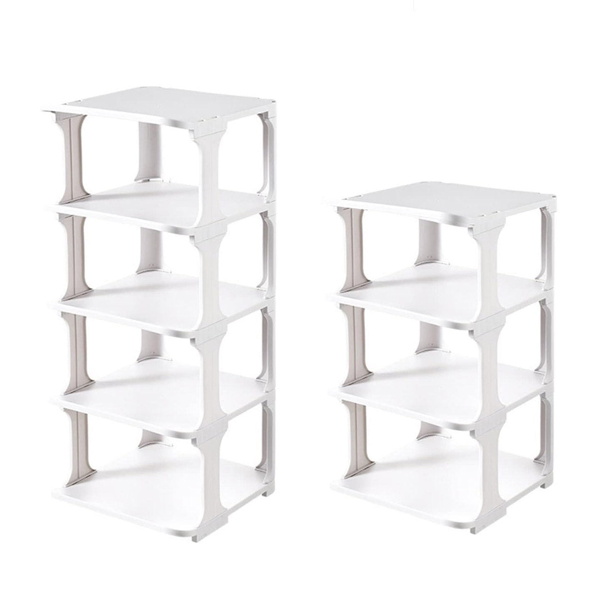 4/5Tier Shoe Rack Organizer Shelf Space Saving Storage Stand For Entryway Home - 4-Tier V528-SHOE-RACK-WHITE-4-101074
