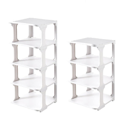 4/5Tier Shoe Rack Organizer Shelf Space Saving Storage Stand For Entryway Home - 4-Tier V528-SHOE-RACK-WHITE-4-101074