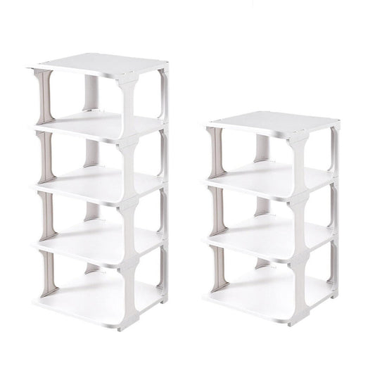 4/5Tier Shoe Rack Organizer Shelf Space Saving Storage Stand For Entryway Home - 4-Tier V528-SHOE-RACK-WHITE-4-101074