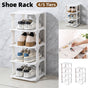 4/5Tier Shoe Rack Organizer Shelf Space Saving Storage Stand For Entryway Home - 5-Tier V528-SHOE-RACK-WHITE-5-318539