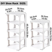 4/5Tier Shoe Rack Organizer Shelf Space Saving Storage Stand For Entryway Home - 5-Tier V528-SHOE-RACK-WHITE-5-318539