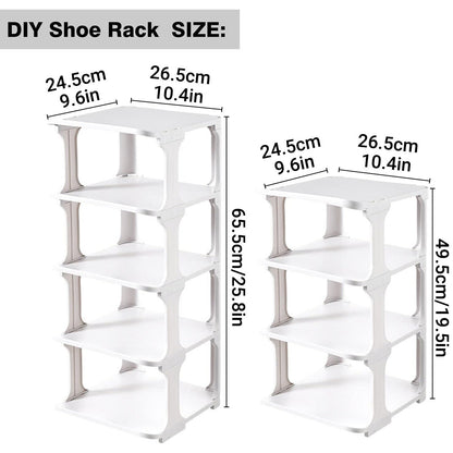 4/5Tier Shoe Rack Organizer Shelf Space Saving Storage Stand For Entryway Home - 5-Tier V528-SHOE-RACK-WHITE-5-318539