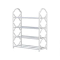 Four Layer Shoe Rack Storage Organizer Multi Tier Shoe Shelf for Entryway Closet - White V528-SHOE-RACK-WHITE-870426