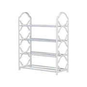 Four Layer Shoe Rack Storage Organizer Multi Tier Shoe Shelf for Entryway Closet - White V528-SHOE-RACK-WHITE-870426