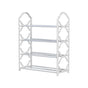 Four Layer Shoe Rack Storage Organizer Multi Tier Shoe Shelf for Entryway Closet - White V528-SHOE-RACK-WHITE-870426