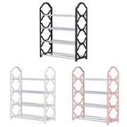 Four Layer Shoe Rack Storage Organizer Multi Tier Shoe Shelf for Entryway Closet - White V528-SHOE-RACK-WHITE-870426