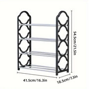 Four Layer Shoe Rack Storage Organizer Multi Tier Shoe Shelf for Entryway Closet - White V528-SHOE-RACK-WHITE-870426