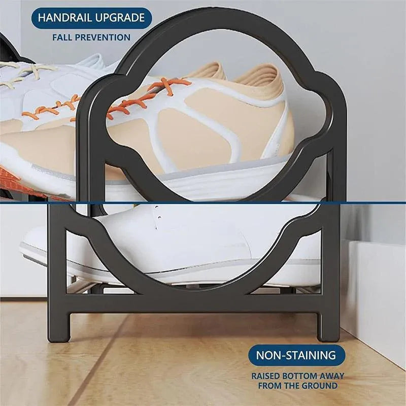 Four Layer Shoe Rack Storage Organizer Multi Tier Shoe Shelf for Entryway Closet - White V528-SHOE-RACK-WHITE-870426