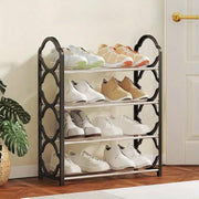 Four Layer Shoe Rack Storage Organizer Multi Tier Shoe Shelf for Entryway Closet - White V528-SHOE-RACK-WHITE-870426