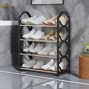 Four Layer Shoe Rack Storage Organizer Multi Tier Shoe Shelf for Entryway Closet - White V528-SHOE-RACK-WHITE-870426
