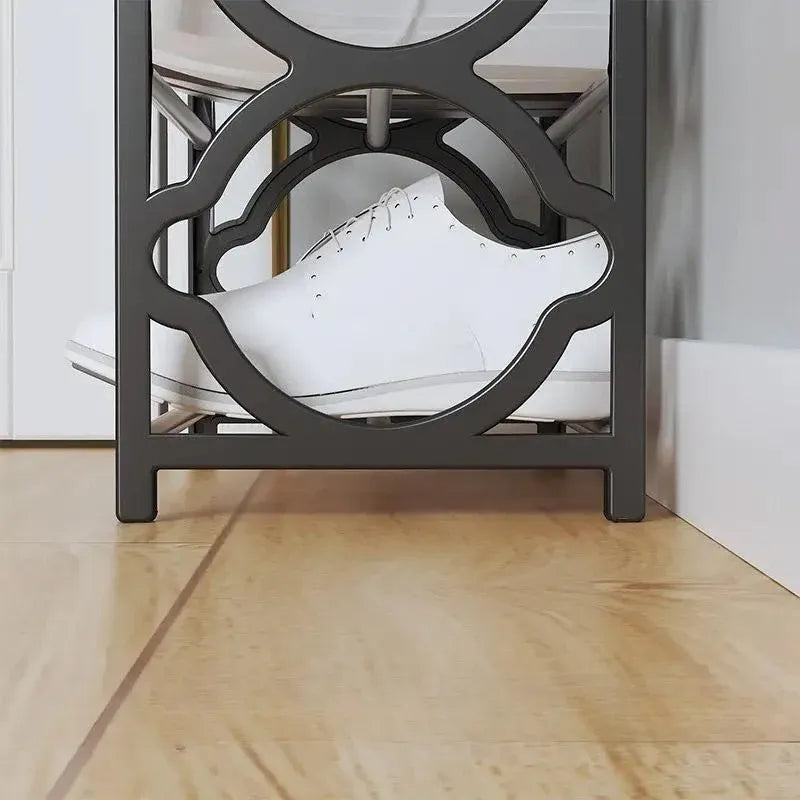 Four Layer Shoe Rack Storage Organizer Multi Tier Shoe Shelf for Entryway Closet - White V528-SHOE-RACK-WHITE-870426