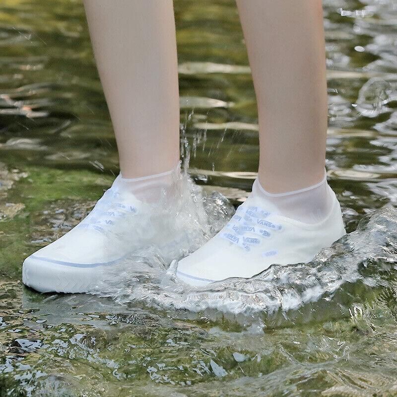Shoe Cover Waterproof Silicone Non Slip Rain Water Rubber Foot Boot Overshoe S - Blue V528-SHOECOVER-BLUE-S-702686