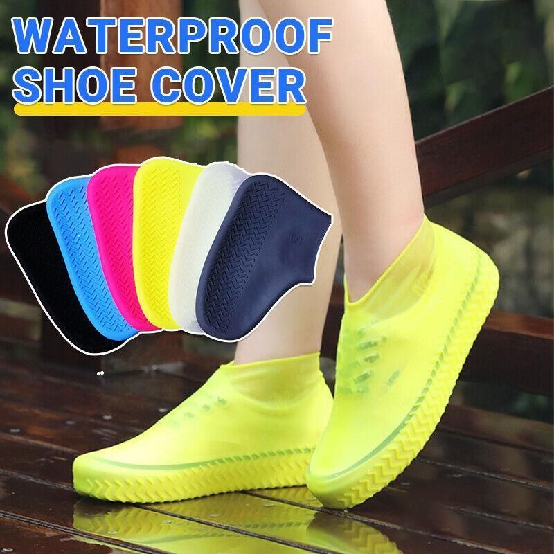 Shoe Cover Waterproof Silicone Non Slip Rain Water Rubber Foot Boot Overshoe M Size - Grey V528-SHOECOVER-GREY-M-668975