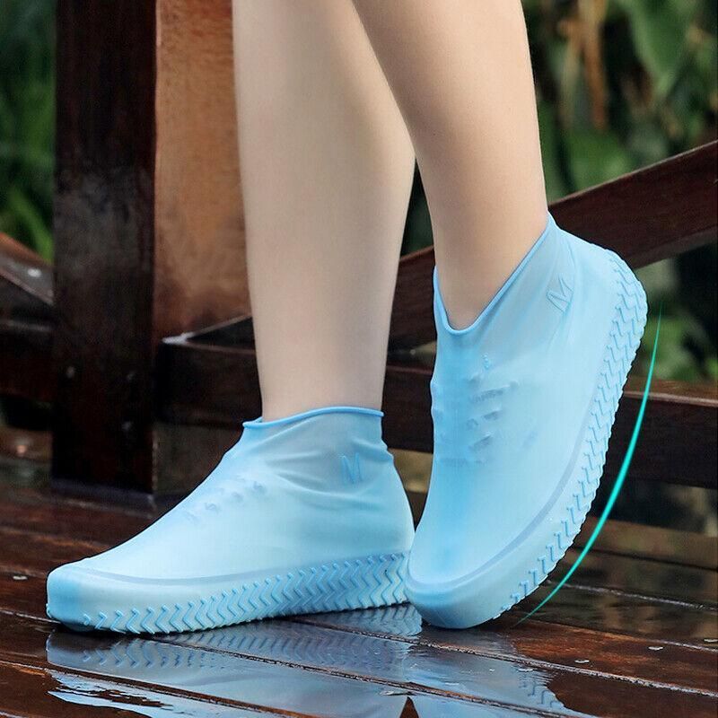 Shoe Cover Waterproof Silicone Non Slip Rain Water Rubber Foot Boot Overshoe M Size - Grey V528-SHOECOVER-GREY-M-668975