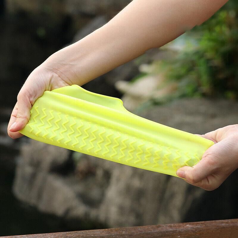 Shoe Cover Waterproof Silicone Non Slip Rain Water Rubber Foot Boot Overshoe M Size - White V528-SHOECOVER-WHITE-M-574174