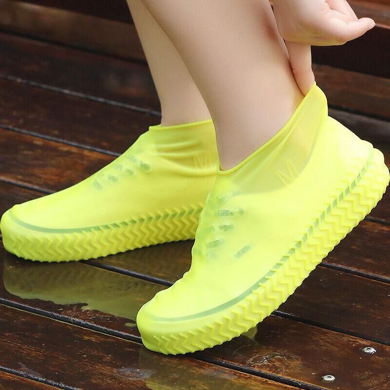 Shoe Cover Waterproof Silicone Non Slip Rain Water Rubber Foot Boot Overshoe M Size - White V528-SHOECOVER-WHITE-M-574174