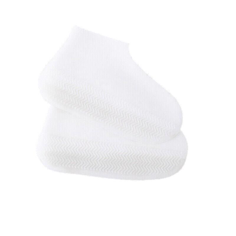 Shoe Cover Waterproof Silicone Non Slip Rain Water Rubber Foot Boot Overshoe S - White V528-SHOECOVER-WHITE-S-130414