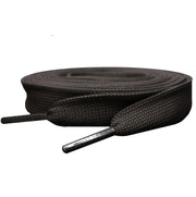 Shoelaces Colorful Coloured Flat Round Oval Bootlace Sneaker Shoe Laces - Round-Black V528-SHOELACE-ROUND-BLACK-120CM-62095