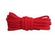 Shoelaces Colorful Coloured Flat Round Oval Bootlace Sneaker Shoe Laces - Round-Red V528-SHOELACE-ROUND-RED-120CM-91300