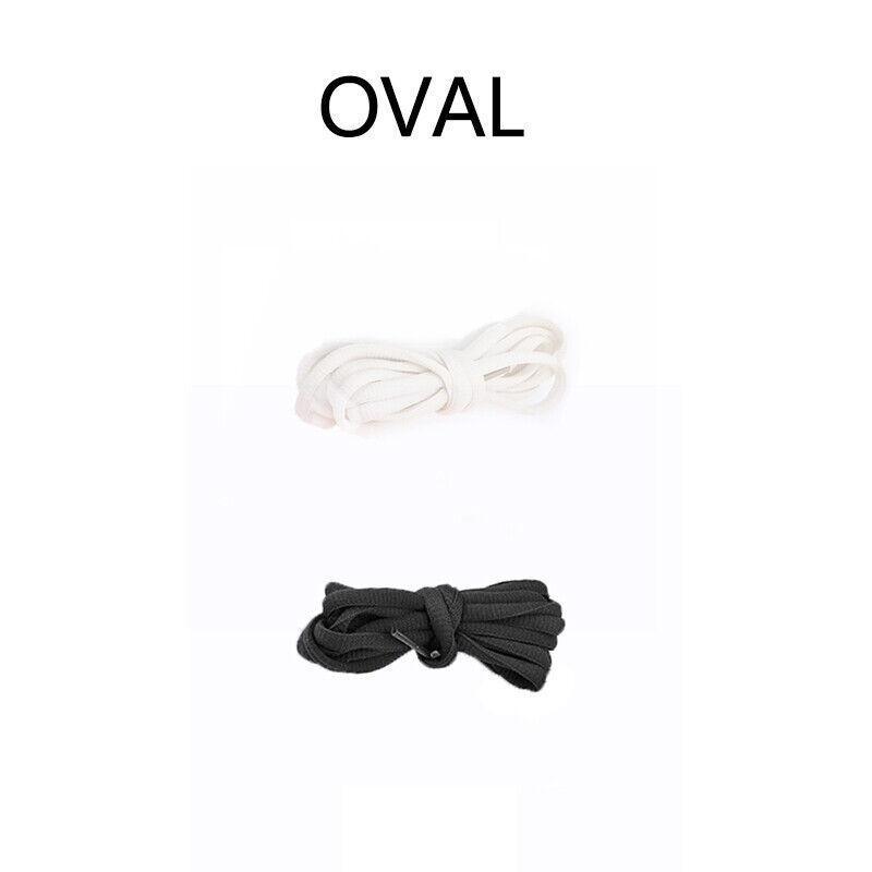 Shoelaces Colorful Coloured Flat Round Oval Bootlace Sneaker Shoe Laces - Round -White V528-SHOELACE-ROUND-WHITE-120CM-29985