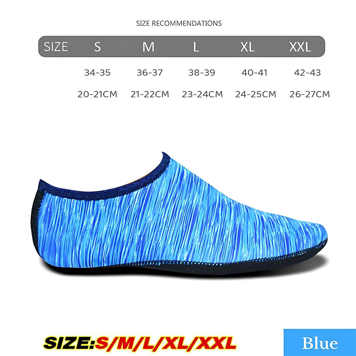 Unisex Water Shoes Slip On Aqua Socks Swim Surf Diving Yoga Exercise Reef Shoes - Camouflage Blue-XL