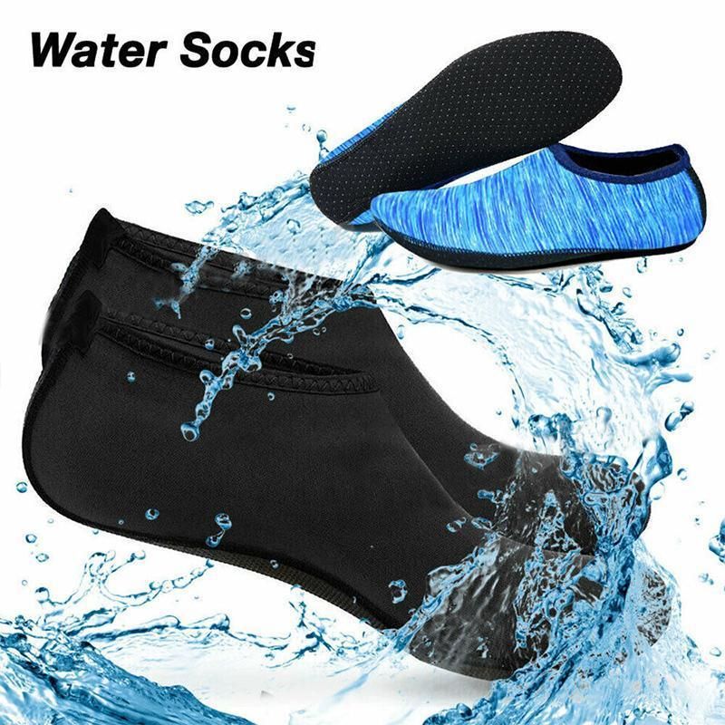 Unisex Water Shoes Slip On Aqua Socks Swim Surf Diving Yoga Exercise Reef Shoes - Camouflage Blue-XXL