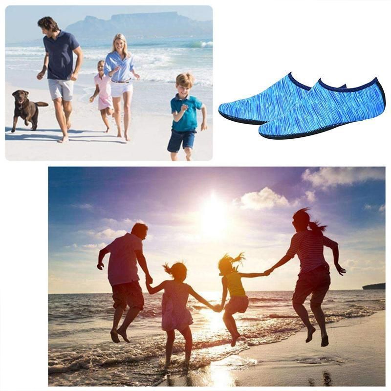 Unisex Water Shoes Slip On Aqua Socks Swim Surf Diving Yoga Exercise Reef Shoes - Camouflage Blue-XXL