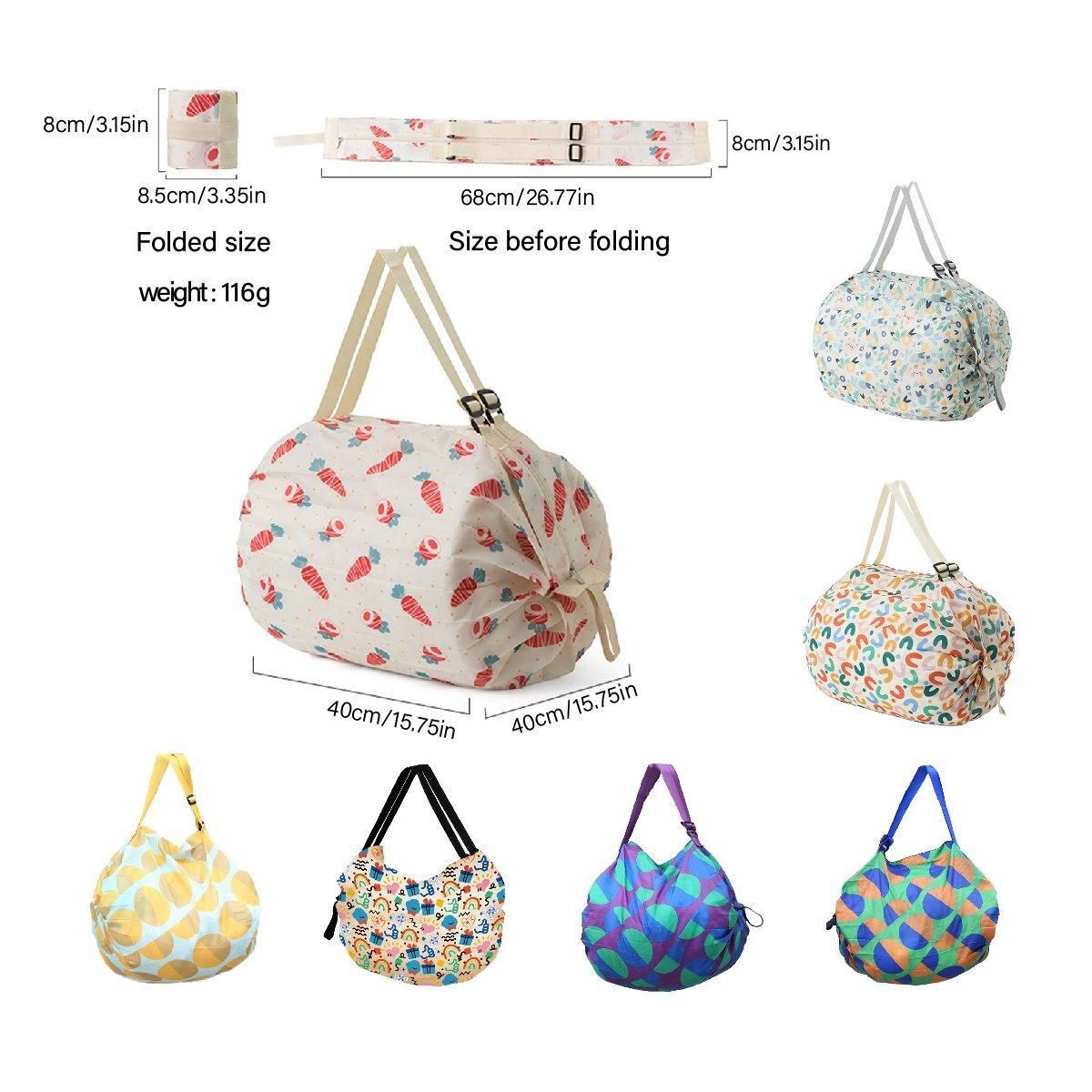 Large Foldable Eco-Friendly Shopping Bag Reusable Thickened Portable Travel Tote - 6 V528-SHOPPING-BAG-CSZM-675044