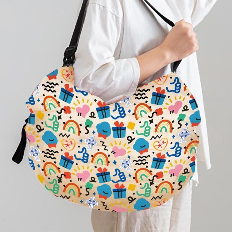 Large Foldable Eco-Friendly Shopping Bag Reusable Thickened Portable Travel Tote - 6 V528-SHOPPING-BAG-CSZM-675044