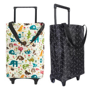 Lightweight Folding Shopping Cart Trolley with Wheels Retractable Tote Bag - Black-Big V528-SHOPPING-CART-BLACK-BIG-947349