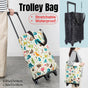 Lightweight Folding Shopping Cart Trolley with Wheels Retractable Tote Bag - White-Small V528-SHOPPING-CART-KT-SMALL-923568